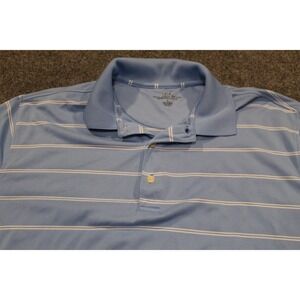 Golden Bear Performance Golf Polo Shirt‎ Mens Large L Blue Striped